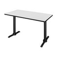 thumbnail image 2 of Regency Cain 48 x 24 in. T-Base Training Seminar Table- White & 2 Knight Mesh Chairs, 2 of 6
