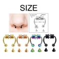 thumbnail image 4 of Anillo  de acero inoxidable magnético herraduras no Piercing 1 juego jinwen  aro de anillo de nariz de joyería, 4 of 7