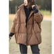 thumbnail image 3 of Chaquetas de plumón grandes de invierno 2024, chaqueta informal holgada gruesa de plumón de pato blanco al 90 %, abrigo de plumón de invierno cálido de longitud media con capucha, 3 of 5