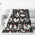 thumbnail image 1 of Fotbe Laying Hens And Roosters Manta de Franela Acolchonada con Estampado, Súper Suave y Esponjosa, Extra Grande para Sofá, Cama, Uso Todo el Año-40"x30", 1 of 7