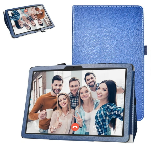 Labanema 10.1" Vankyo MatrixPad Z4 10 inch Tablet Case, PU Leather Folio Stand Protective Case, Cover for 10.1" Vankyo MatrixPad Z4 10 inch Tablet (Dark Blue)