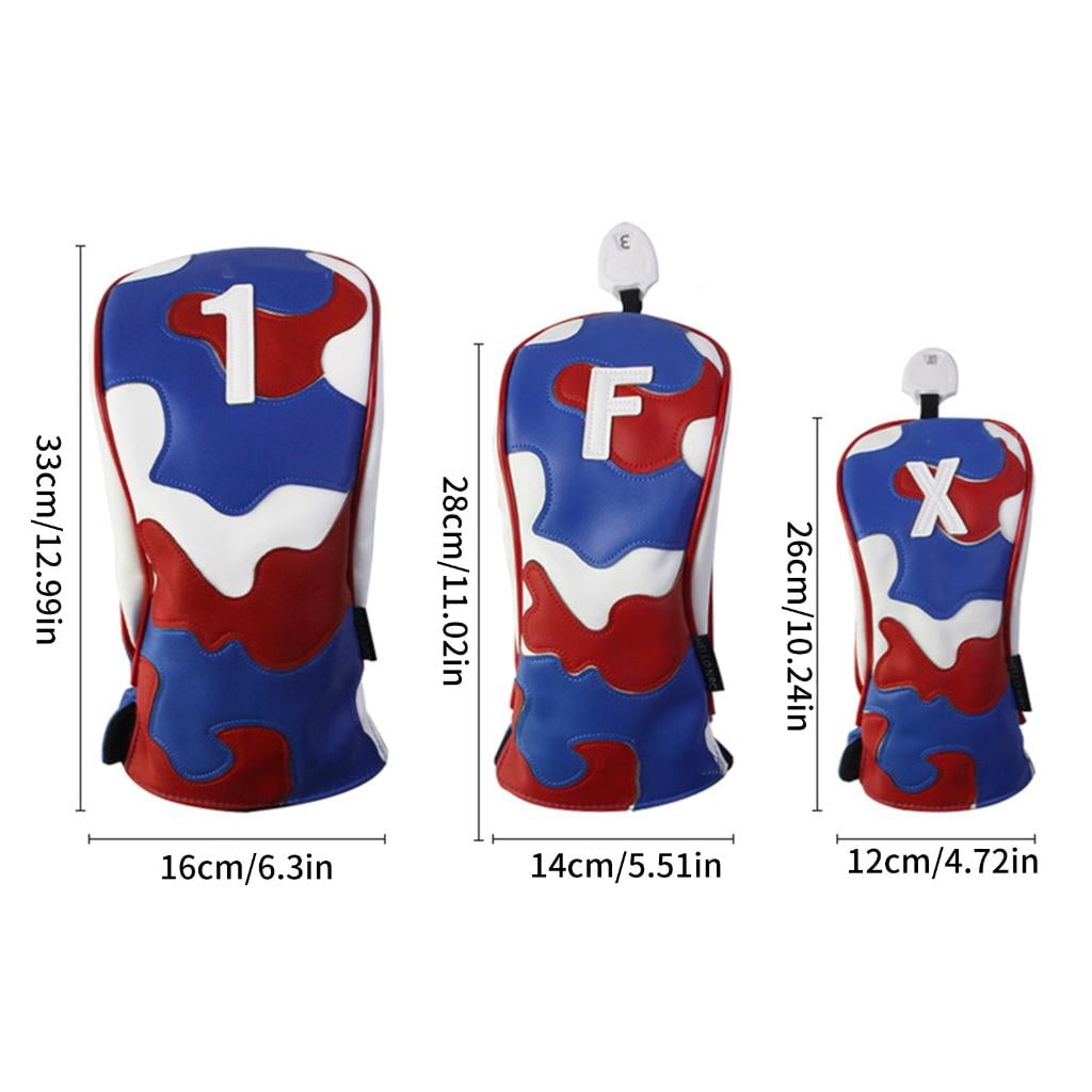 Yihuala Golfs Headcover Soft Plush Lining Fit Square Mallets Putters Square Mallets Putter Headcover PU Textur
