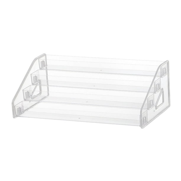 Organizador de esmalte de uñas de acrílico transparente, organizador de tocador, soporte para aceites esenciales, estante 4 niveles