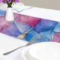 thumbnail image 4 of Yayeee Table Runner 70 inches Long for Home Kitchen Rectangle Dining Table Holiday Party Decoration, Watercolor Blue Marble Pattern, 4 of 7