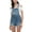 Blue, variant on Women’s Summer Cute Denim Romper Overall Shorts – Distressed Rolled Hem Bib Shortalls