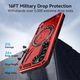 thumbnail image 3 of for Samsung Galaxy S24  Case with 360° Ring Kickstand, Dual Layer Military Grade Heavy Duty Shockproof Protection Rugged Phone Case Cover for Samsung Galaxy S24. SHJ-Green, 3 of 10