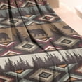 thumbnail image 3 of Brown Geometric and Bear Pattern Blanket,Comfortable Soft Flannel Throw Blanket,All Season,Warm Lightweight Blankets for Sofa Bed Couch Living Room Chair,30"x40", 3 of 4