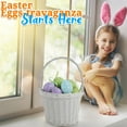 thumbnail image 4 of Fun Express 12 Inch White Wooden Easter Basket, 4 of 6