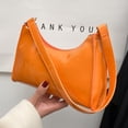 thumbnail image 3 of Bolso De Hombro Bolso de hombro para mujer de axila de moda Cara brillante Casual para el trabajo (naranja), 3 of 8