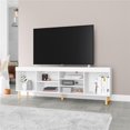 thumbnail image 1 of HomeRoots 403103 Iko White Modern TV Stand Open Cubbie Media Center, 1 of 1