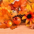thumbnail image 4 of Christmas Halloween Fall Artificial Maple Leaf Pumpkin Front Door Garland, 4 of 7