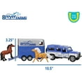 thumbnail image 3 of Breyer Horses Farms Land Rover and Tag-a-Long Trailer and Horses Playset | Die Cast Land Rover | 3.25” H x 10.5” L x 2.5” D | 2 Stablemates Horses Included | 1:32 Scale | Model #59216, Multi, 3 of 7