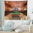 thumbnail image 6 of Modern Tapestry, Entertainment Room in Mansion Pool Table Billiard Lifestyle Photo Print, Fabric Wall Hanging Decor for Bedroom Living Room Dorm, 5 Sizes, Cinnamon Brown Green, by Ambesonne, 6 of 9