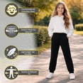 thumbnail image 4 of Yacht & Smith 3 Pack of Boys Jogger Bulk Sweatpants, Black Navy Gray, Comfy Lounge Joggers for Kids, 4 of 7
