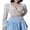 White, variant on Fortune Women Lace Sheer Crop Tops See Through Cardigan Sleeve V-neck Slim Fit T-shirt