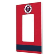 New England Revolution Stripe Design Single Rocker Lightswitch Plate