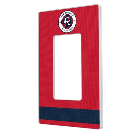 New England Revolution Stripe Design Single Rocker Lightswitch Plate