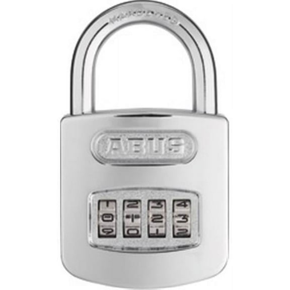 Abus Combination Padlock, Front, Black/Silver 160/50