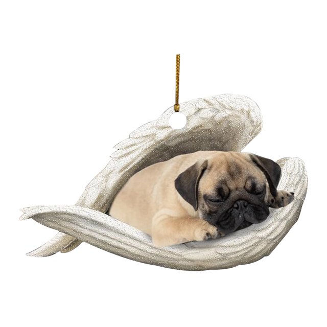 Car Angel Puppy Sleeping Car Trailer dentro del espejo retrovisor Penda decorativa Wmkox8yii fhajkh778