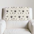 thumbnail image 5 of SCRAWLGOD Paws Spots Gray Beige 2 Piece Recliner Headrest Cover Non Slip Sofa Headrest Cover PU Leather Recliner Chair Head Protector Covers for Home Decoration 17x27in, 5 of 7