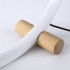 thumbnail image 5 of lámpara de escritorio regulable, diseño de luz de anillo con base de madera, puerto USB, luz de mesita de noche para sala de estar, oficina, lectura, 10 niveles de brillo, 4000 K, 5 of 5
