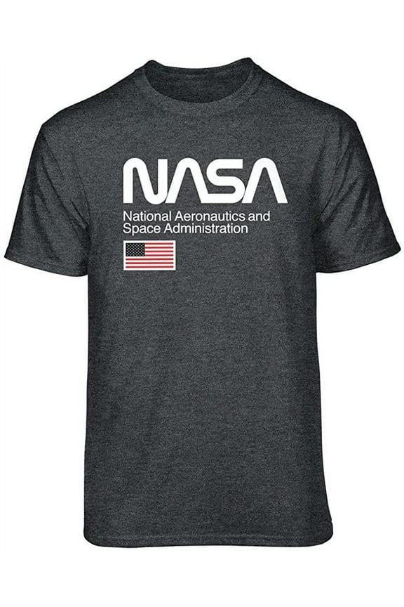 NASA Classic Logo Graphic T-Shirt (XX-Large, Charcoal Heather)