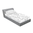 thumbnail image 2 of Ambesonne Black and White Fitted Sheet & Pillow Sham Set, Winter Tree, Twin, White Black, 2 of 2