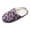 B Purple, variant on Womens Leopard Print Memory Foam Slippers Ladies Faux Furry Lined Slip On Bedroom Slippers