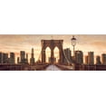 thumbnail image 2 of Daniels, Matthew 18x9 Gold Ornate Wood Framed with Double Matting Museum Art Print Titled - Manhattan Evening, 2 of 4