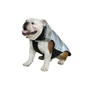 Angle View: Vibrant Life Retro Reflective Dog Vest, Light Gray, L