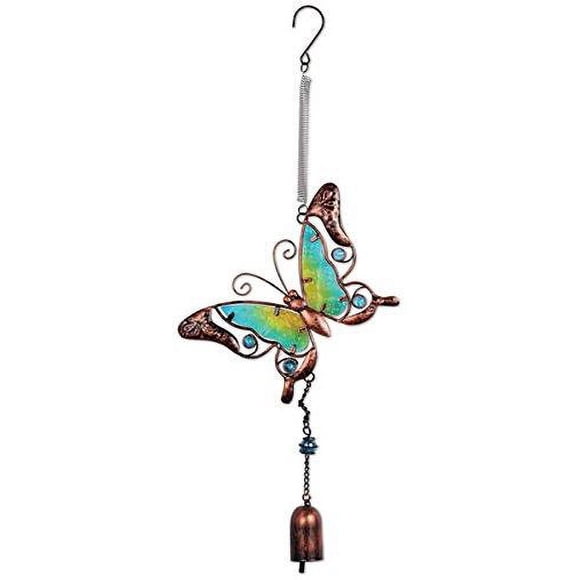 Sunset Vista Designs Metal and Glass Butterfly Bouncy Hanging Decoration