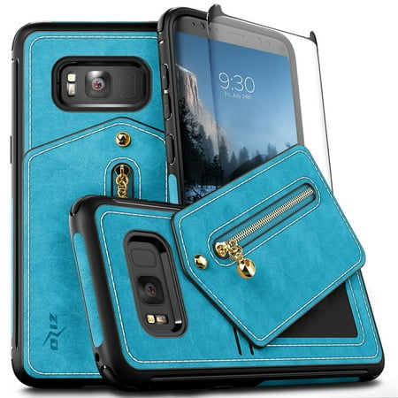 Samsung Galaxy S8 / S8 Plus Case, Zizo Nebula Cover Wallet w/ Screen