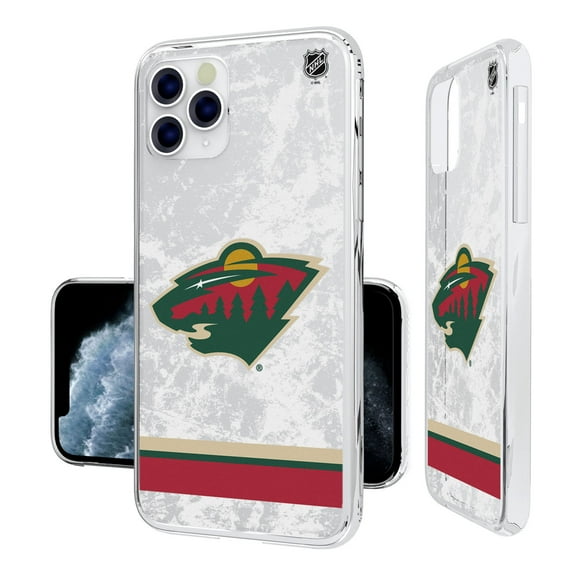 Minnesota Wild iPhone Stripe Clear Ice Case