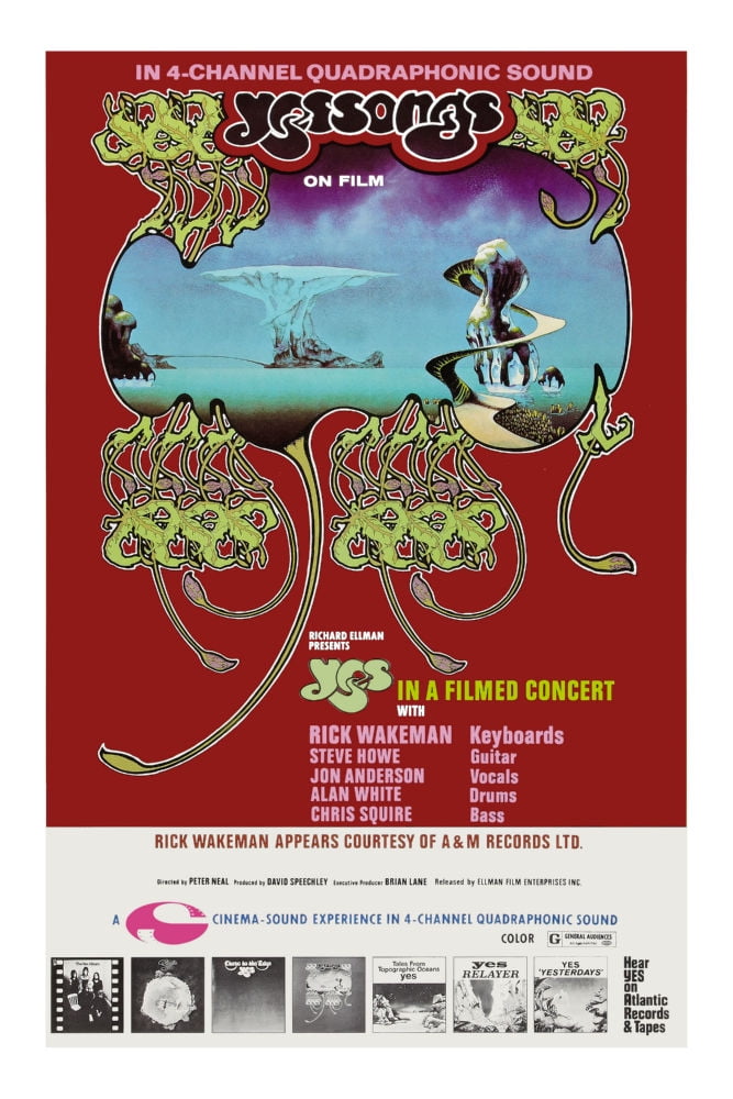 Yes Poster Songs Concert 16in x 24in Poster Multi-Color Square Adults ...