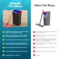 thumbnail image 4 of JOYMOOP Mop and Bucket Set for Home, Hands-Free Self-Cleaning System, with 3 Reusable Microfiber Mop Pads, Suitable for Floor Cleaning and Wall Cleaner - Black+Red+Slate Blue, 4 of 9