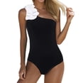 thumbnail image 1 of Strapless Swimsuits For Women Bandeau Bathing Suit Swim Suit Vintage Ruched Ruffle Swimwear, 1 of 4