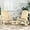 Natural, variant on Outdoor Wooden Rocking Chair, Patio Log Rustic Adirondack Porch Rocker, All Weather Solid Wood Rocker Chair with High Back & Slatted Seat for Indoor, Backyard, Garden (Set of 2, Natural)