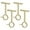 Gold, variant on Ceiling-Mount Curtain Rod Brackets, Heavy Duty Ceiling and Wall Curtain Rod Holders for 1 Inch Drape Pole, Set of 4 (White)