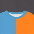 thumbnail image 5 of AUNVITO Kids Fleece Pullover Color Block Print Long Sleeve Crewneck Sweatshirt Cozy Winter Casual Top 2-14Y, 5 of 6