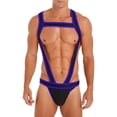 thumbnail image 3 of Lencería de lucha libre, mono con tirantes, disfraces de mankini, ropa interior para hombres gay, bolsa para bultos, suspensorio, mono de una pieza, arnés para el pecho, 3 of 5