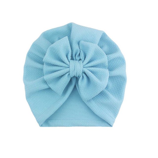 FOCUSNORM Baby's Hairband Cap Single Color Skin Friendly Soft Bow Headband Hat
