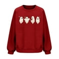 thumbnail image 6 of Christmas Womens Waffle Sweatshirts Loose Crewneck Long Sleeve Shirts Cute Christmas Printed Sweaters Casual Fashion Xmas Holiday Party Pullover Tops, 6 of 6