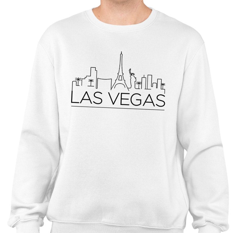 Skyline Las Vegas Nevada Sweatshirt Unisex 2X-Large White