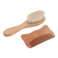 thumbnail image 3 of Peine de Lana Natural Para Bebés Recién Nacidos, Hermoso Cepillo para El Cabello de Madera de Madera y Peine para la Piel para la Casa, 3 of 7
