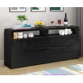 thumbnail image 5 of Yancorp 24" inch Wide Matte Black Grain Wood Large Roll Textured Wallpaper Black Wood Wallpaper Vinyl Film Self-Adhesive Wall Paper Shelf Liner Removable Peel-Stick Countertop (24"x120", Black Wood), 5 of 6