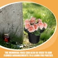 thumbnail image 3 of HEALEEP 4pcs Flower Containers for Cemetery Black Plastic Holds Flowers Stylish Design, 3 of 8