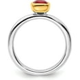 thumbnail image 2 of Sterling Silver Stackable Expressions w/Gold-plated Cr. Ruby Ring - Ring Size 5.0, 2 of 8