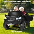 thumbnail image 4 of Gymax 2x12V Licensed Toyota Hilux Ride On Truck Car 2-Seater 4WD w/ Remote Control Black, 4 of 9