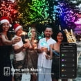 thumbnail image 5 of Smart String Lights, 196ft 600 LED Smart WiFi Color Changing Fairy Lights App Controlled, RGB Christmas Lights Clear Wire Work with Alexa & Google Home for Halloween Indoor Outdoor Tree Decor, 5 of 13