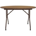thumbnail image 2 of Correll 48"W x 48"D Melamine Top Folding Table in Medium Oak, 2 of 7